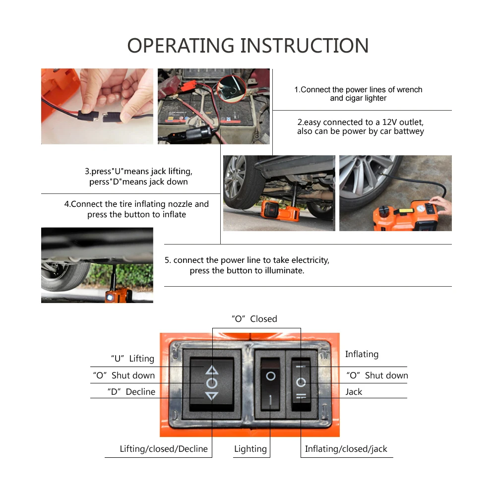 5-Ton Electric Car Jack Tool Kit – detail 11