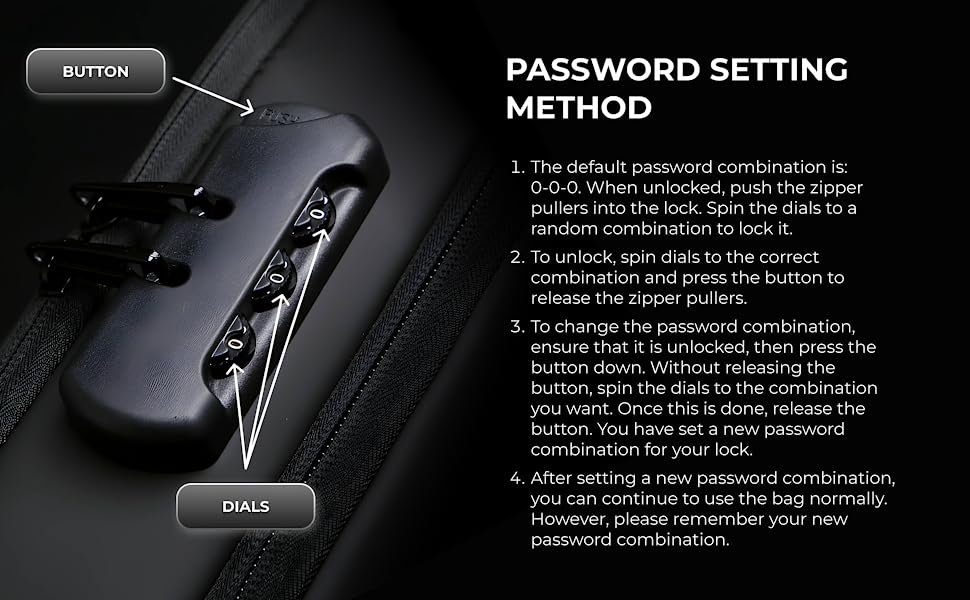Anti-Theft Chest Bag with Password Lock & USB Port – detail 6