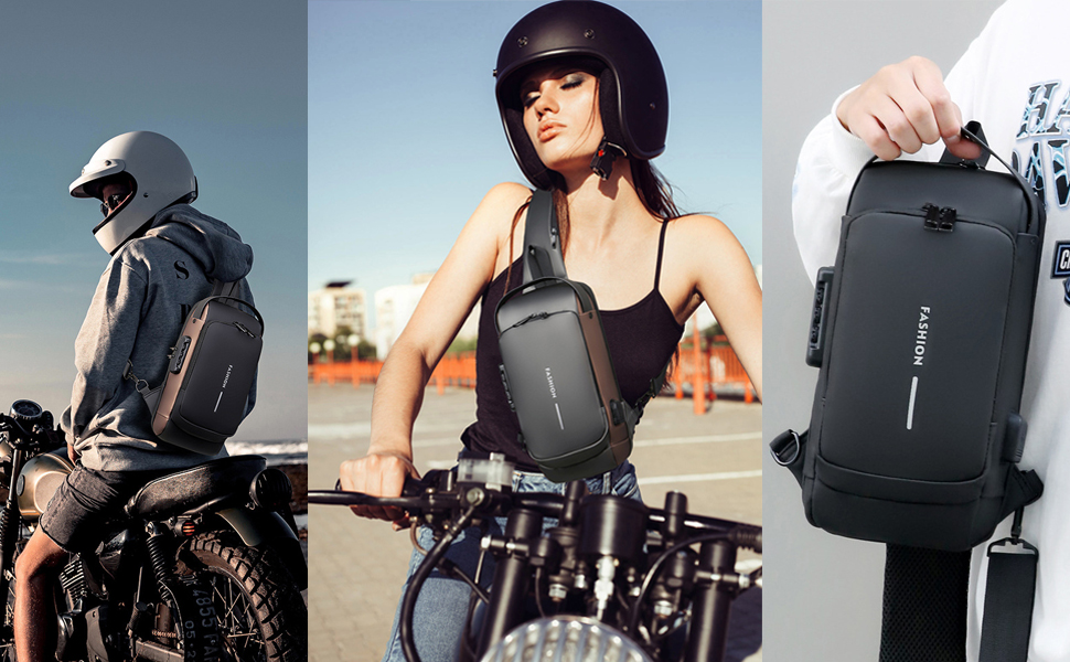 Anti-Theft Chest Bag with Password Lock & USB Port – detail 7
