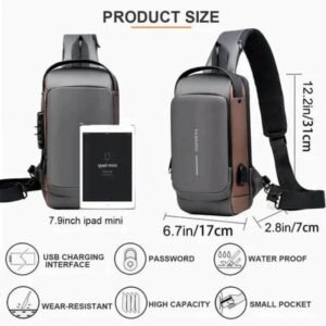 Anti-Theft Chest Bag with Password Lock & USB Port – photo 8