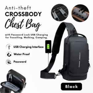 Anti-Theft Chest Bag with Password Lock & USB Port – photo 9