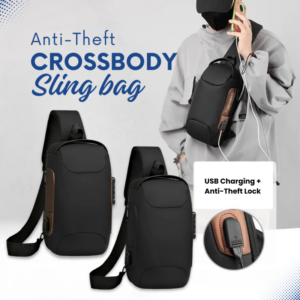 Anti-Theft Crossbody Sling Bag with USB Charging