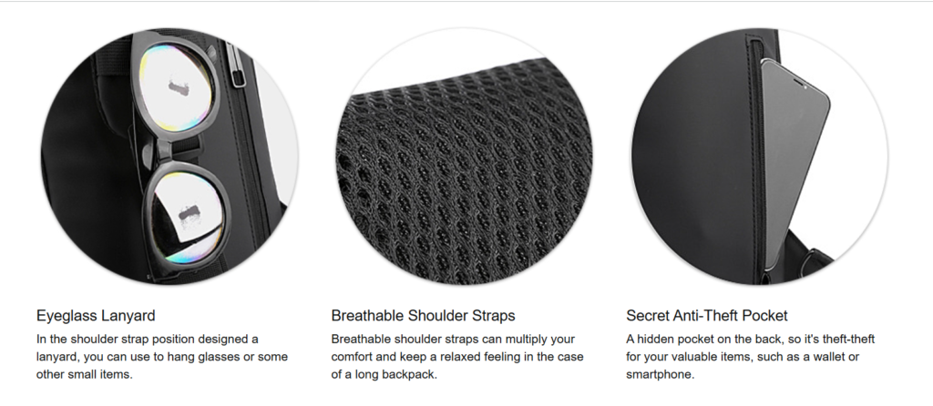Anti-Theft Crossbody Sling Bag with USB Charging – detail 8