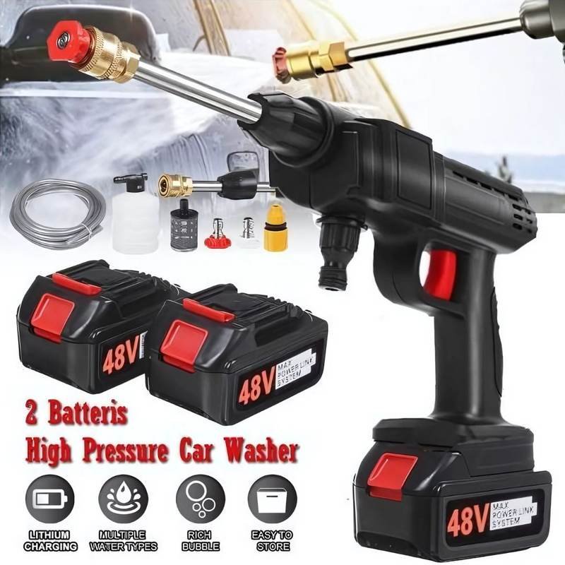 Cordless Pressure Washer · Two Batteries