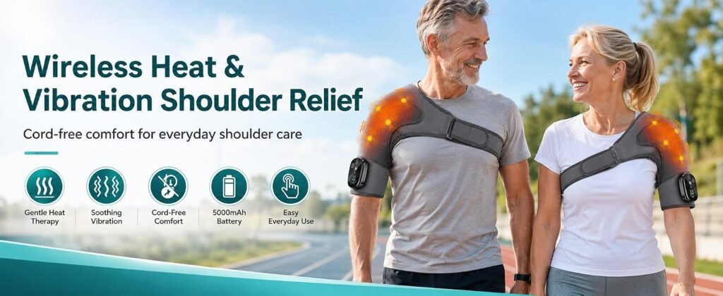 Electric Shoulder Massager & Heating Support Brace Belt – detail 2