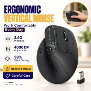 Ergonomic Vertical Wireless Mouse
