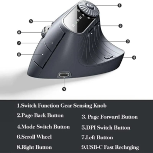 Ergonomic Vertical Wireless Mouse – photo 7