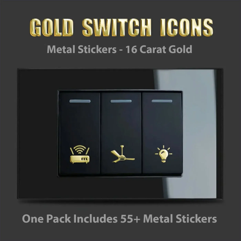Gold Appliance Switch Labels