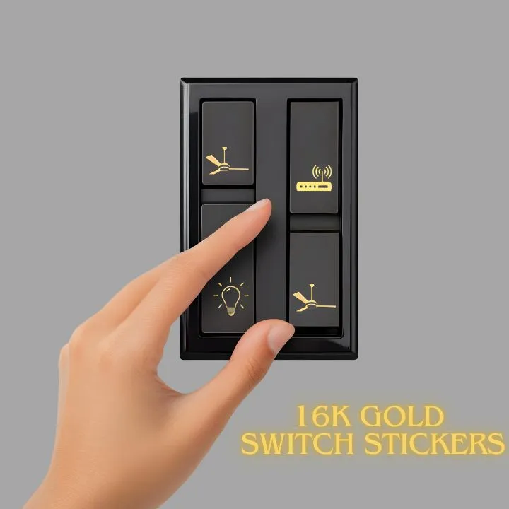 Gold Appliance Switch Labels – detail 5