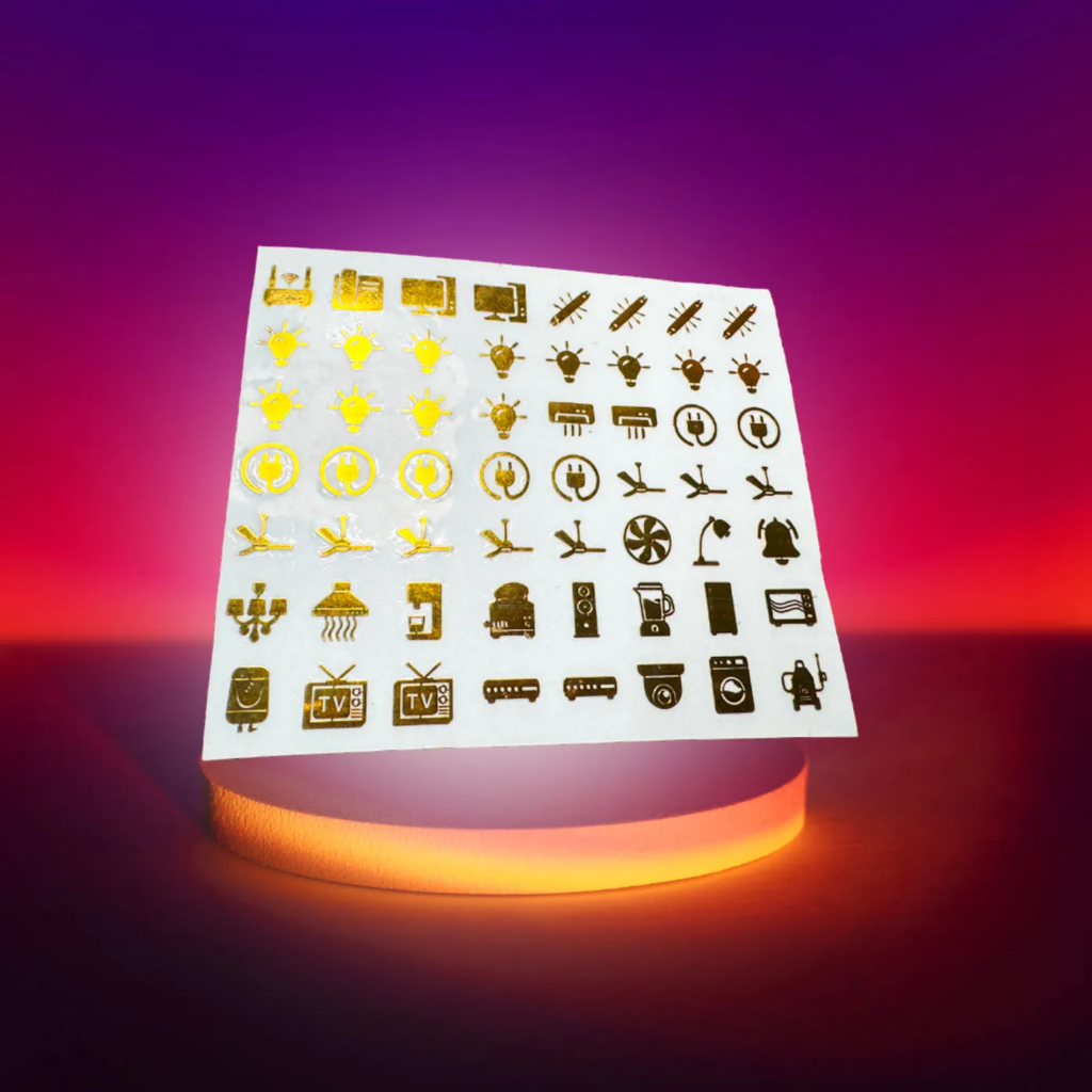 Gold Appliance Switch Labels – detail 6