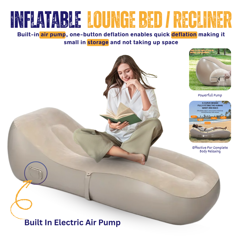 Inflatable Recliner with Built-in Pump