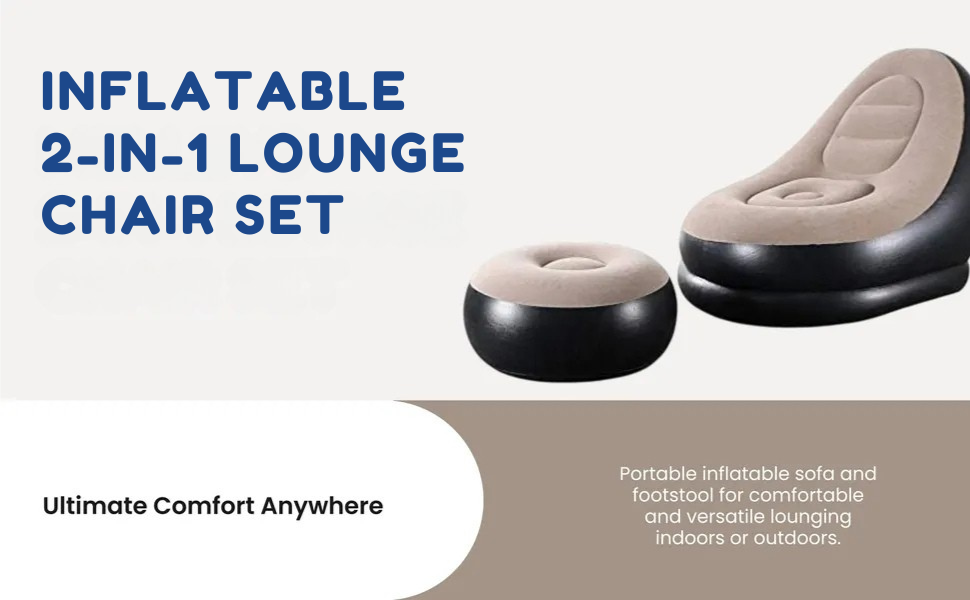 Inflatable Sofa & Footstool Set – detail 2