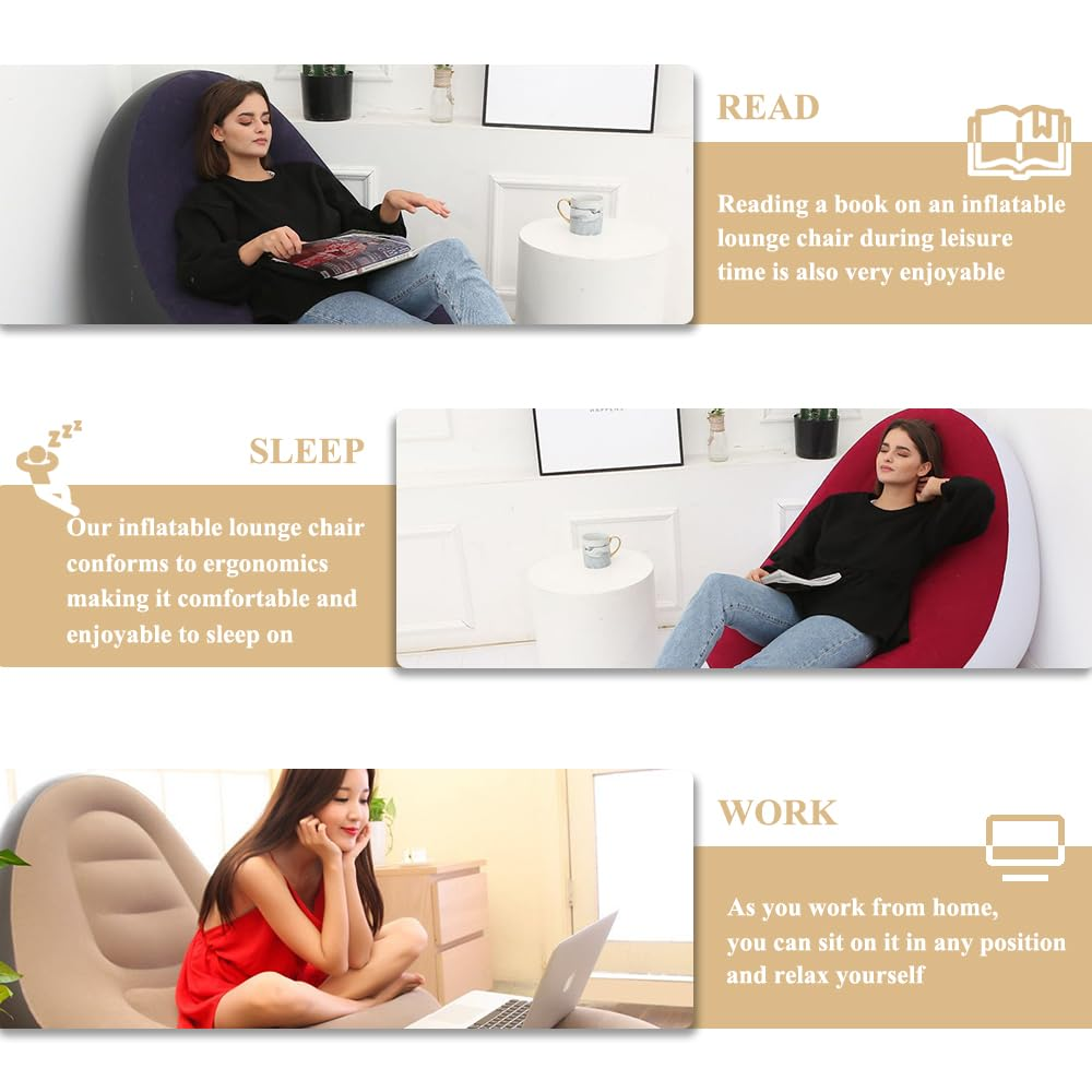 Inflatable Sofa & Footstool Set – detail 5