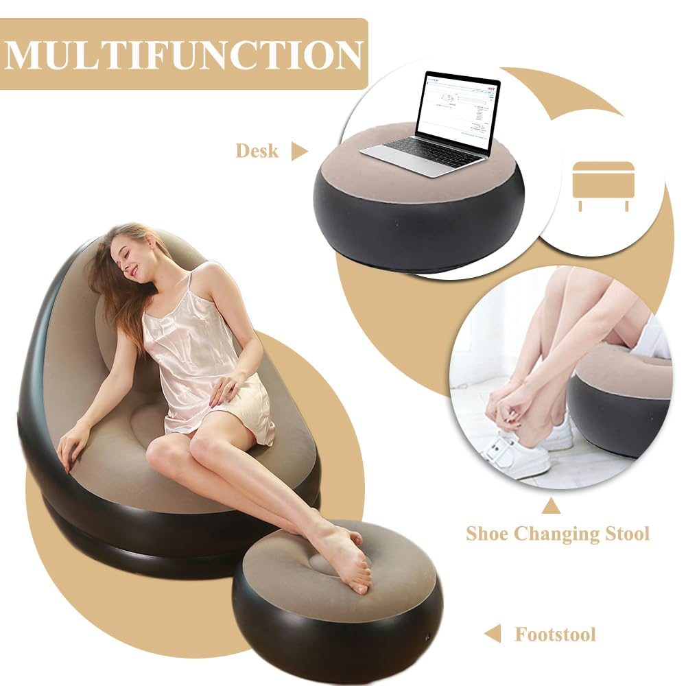 Inflatable Sofa & Footstool Set – detail 6