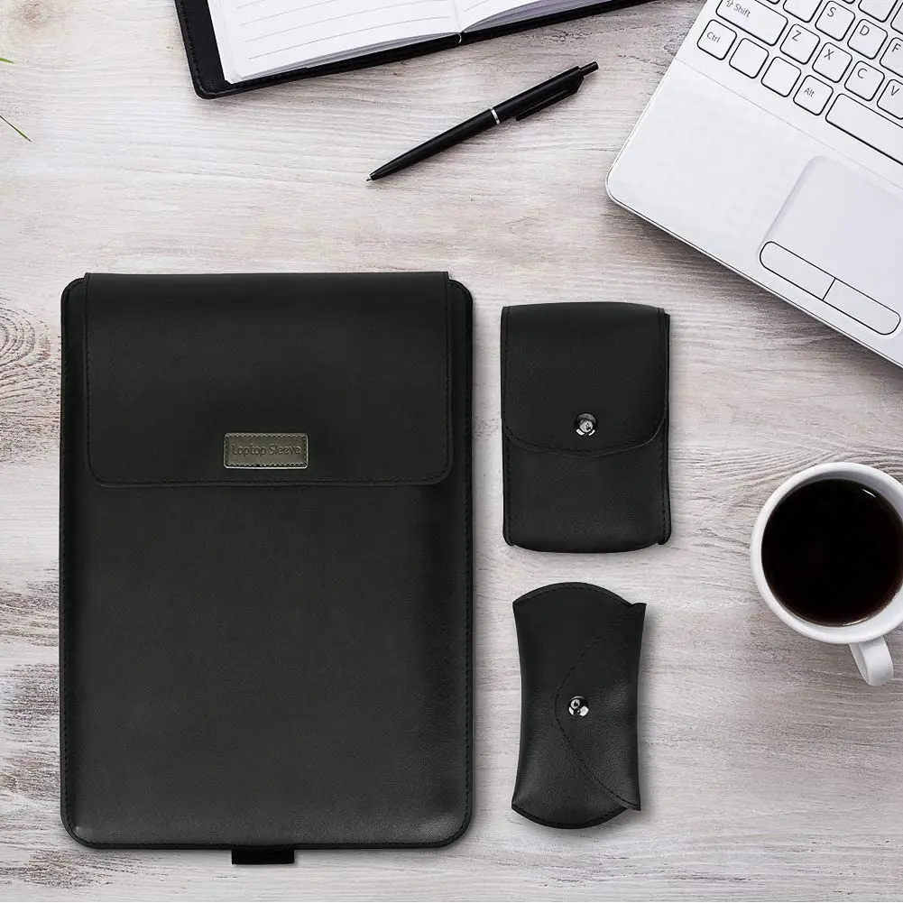 Laptop Sleeve Bag with Stand (Leather) – detail 7