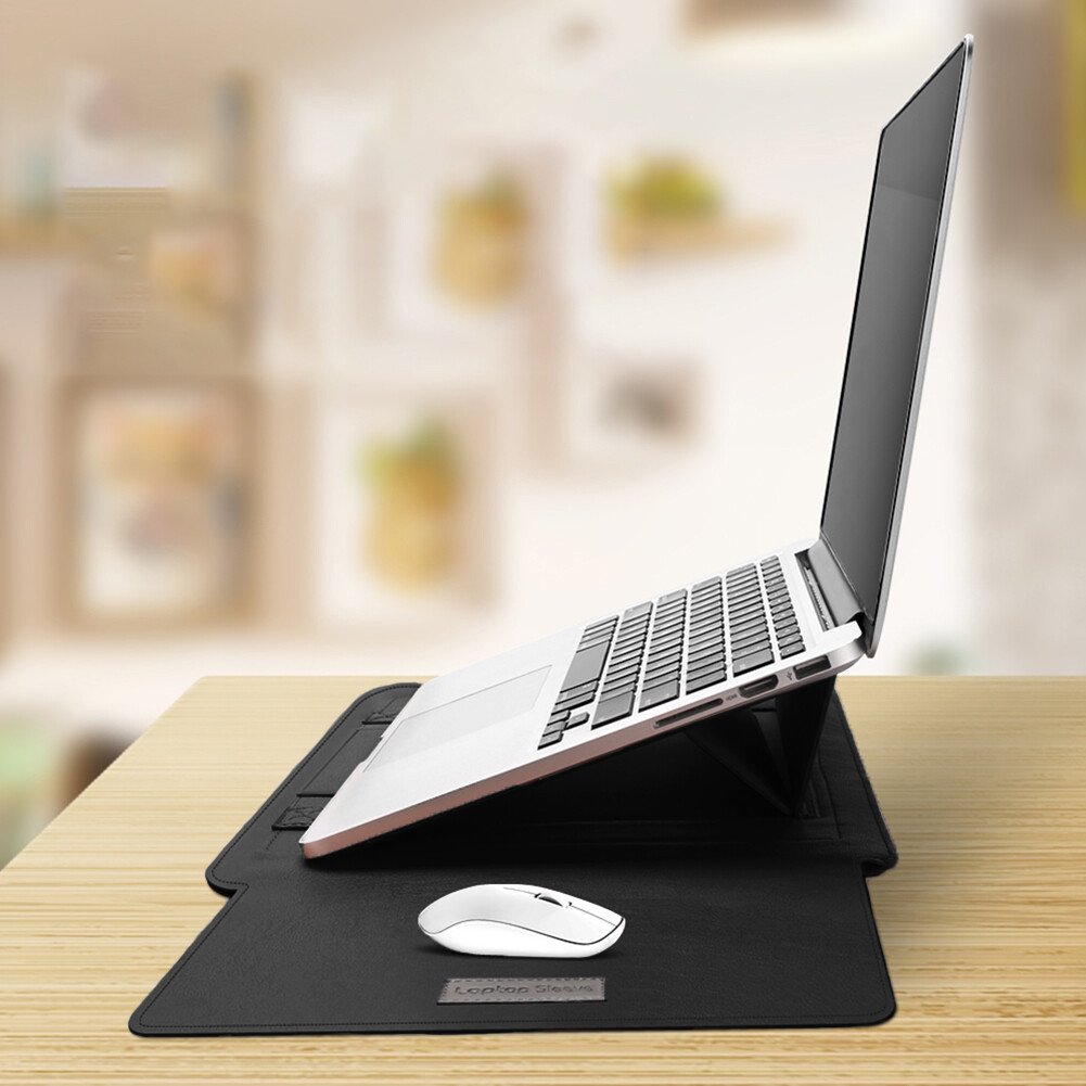 Laptop Sleeve Bag with Stand (Leather) – detail 13