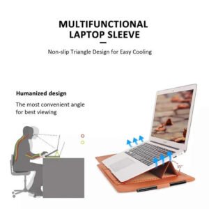 Laptop Sleeve Bag with Stand (Leather) – photo 3