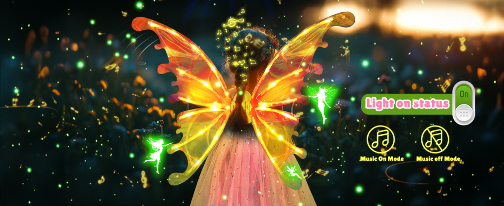 LED Butterfly Wings with Music – detail 3