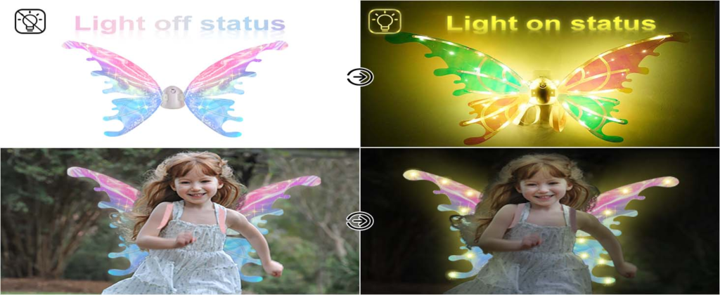LED Butterfly Wings with Music – detail 10