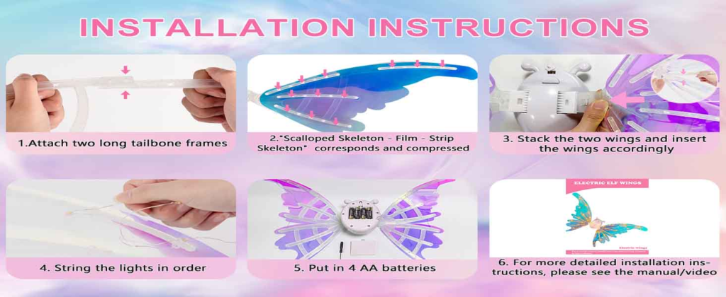 LED Butterfly Wings with Music – detail 11