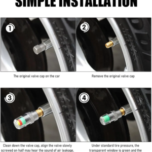 Tyre Pressure Indicator Caps · Set of 4 – photo 4