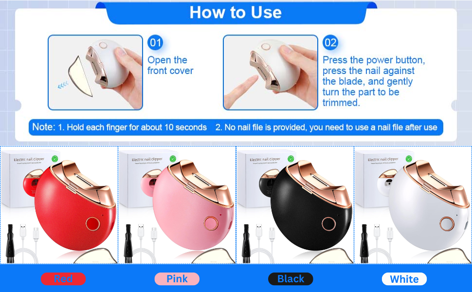 USB Rechargeable Electric Nail Clipper – detail 6